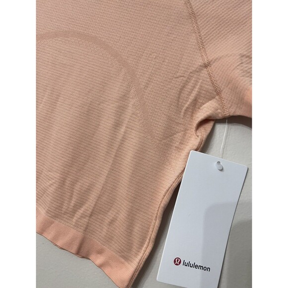 Luluemon Women's Size 6 Swiftly Tech Cropped Short-Sleeve Shirt 2.0 PCHB  NWT - Picture 2 of 5
